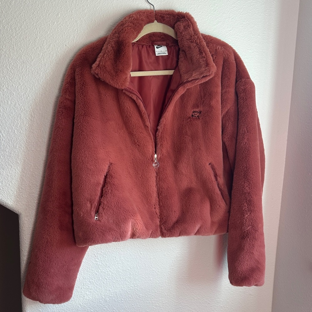 Nike Women's Teddy Jacket in Warm Terracotta